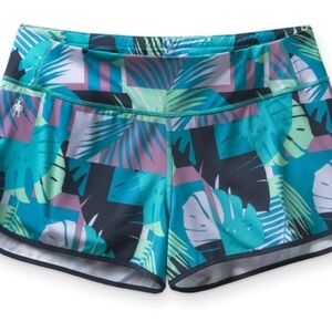 NWT Smartwool Womens Merino Sport Lined Short Deep Navy Palm XL